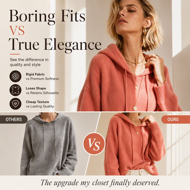 🧶 Cozy Head Coverage, Customizable Fit | Women's Casual Hooded Sweater with Drawstring