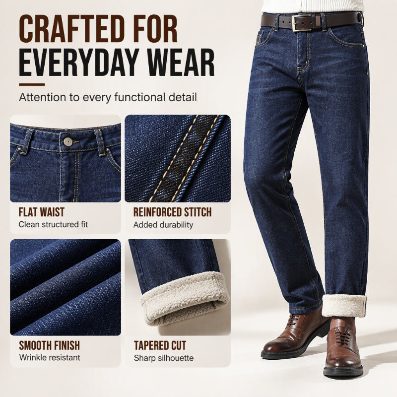 Men's Winter Straight Fit Thermal Jeans