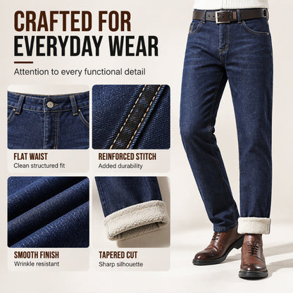 Men's Winter Straight Fit Thermal Jeans