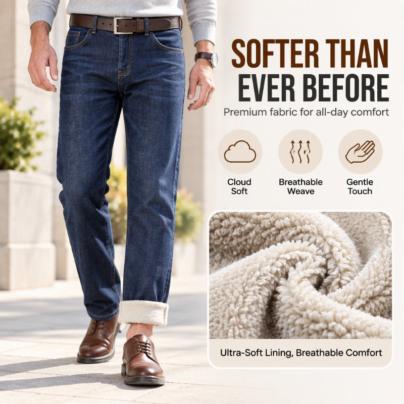 Men's Winter Straight Fit Thermal Jeans