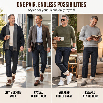 Men's Winter Straight Fit Thermal Jeans
