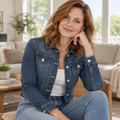 Women's Classic Cropped Denim Jacket