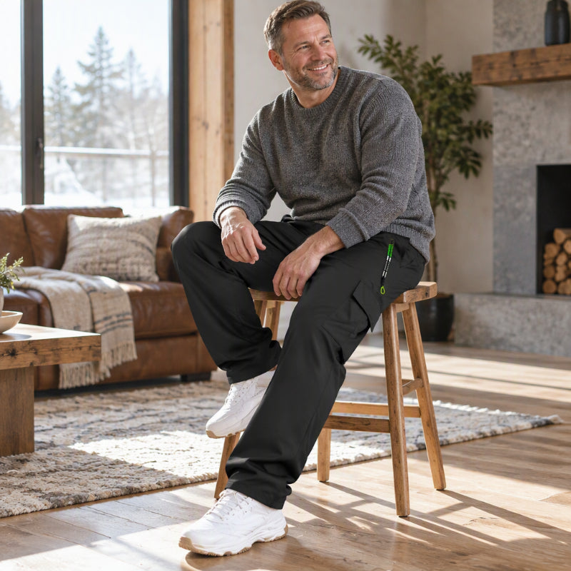 Men's Plush-Lined Waterproof Cargo Pants