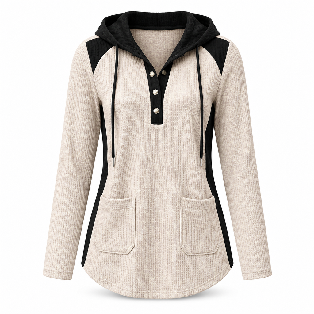 🧶 Soft Touch Comfort, Flattering Neckline | Women's Casual Knit V-Neck Sweatshirt