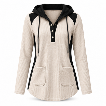 🧶 Soft Touch Comfort, Flattering Neckline | Women's Casual Knit V-Neck Sweatshirt