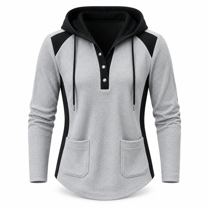 🧶 Soft Touch Comfort, Flattering Neckline | Women's Casual Knit V-Neck Sweatshirt