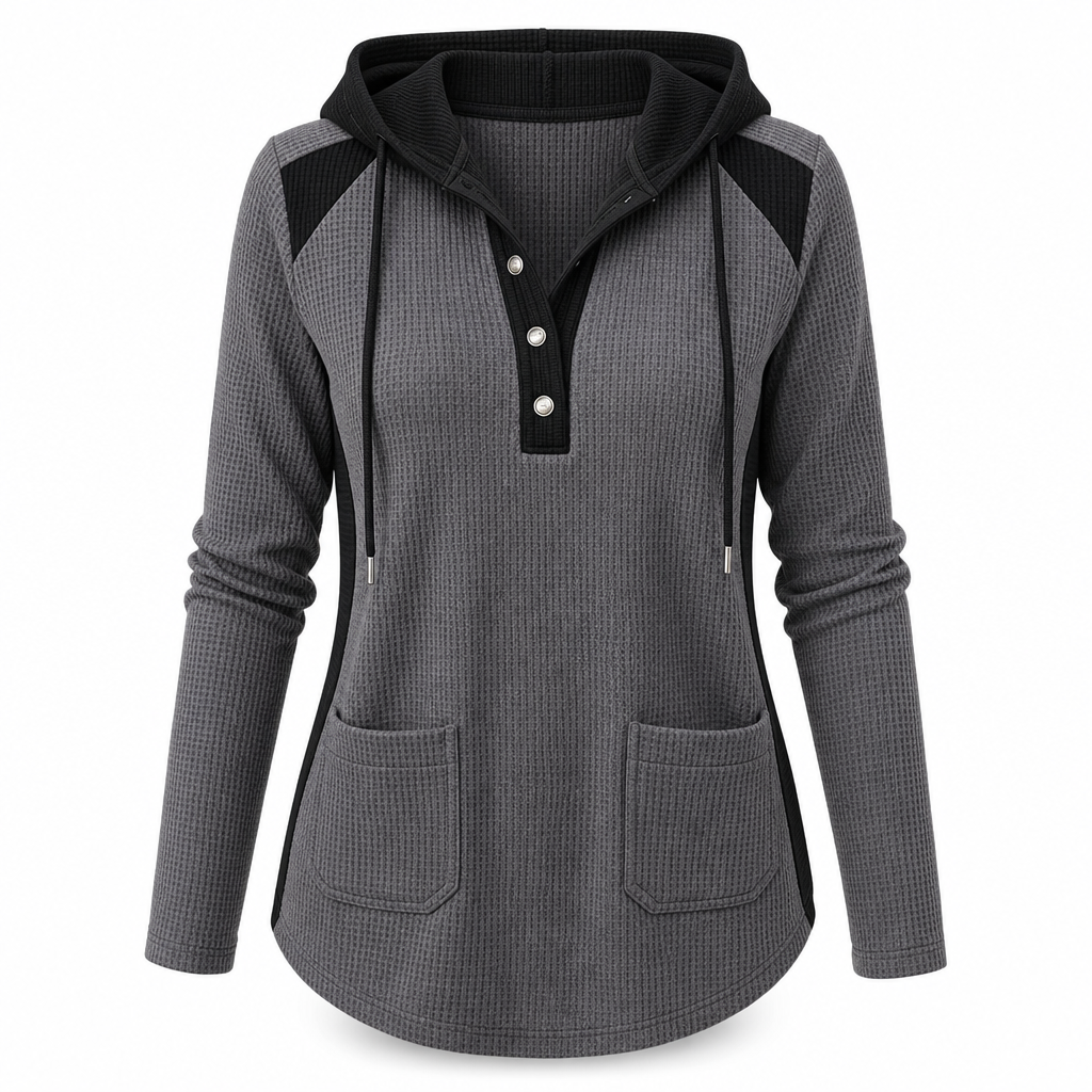 🧶 Soft Touch Comfort, Flattering Neckline | Women's Casual Knit V-Neck Sweatshirt