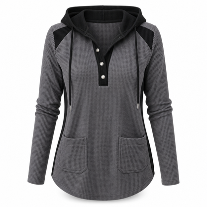 🧶 Soft Touch Comfort, Flattering Neckline | Women's Casual Knit V-Neck Sweatshirt