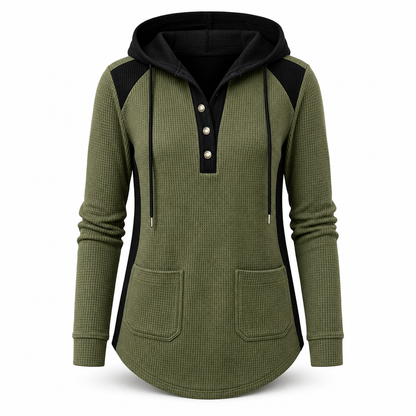 🧶 Soft Touch Comfort, Flattering Neckline | Women's Casual Knit V-Neck Sweatshirt