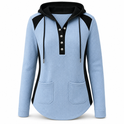 🧶 Soft Touch Comfort, Flattering Neckline | Women's Casual Knit V-Neck Sweatshirt