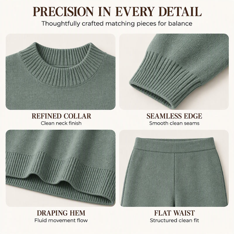 🧶 Cloud-Soft Comfort, Easy Coordinated Look | Women's Cozy Knit 2-Piece Set