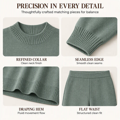 🧶 Cloud-Soft Comfort, Easy Coordinated Look | Women's Cozy Knit 2-Piece Set