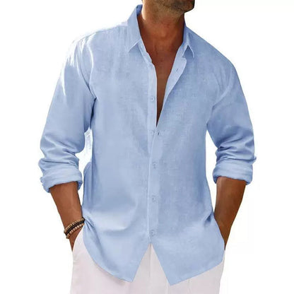 Men's Casual Lightweight Breathable Linen Shirt