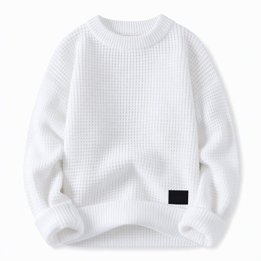Men's Crew Neck Chunky Knit Sweater Autumn Winter Pullover Knitted Top