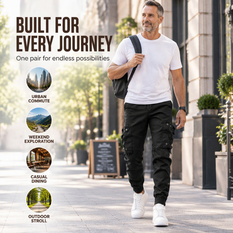 👖 Streamlined Fit, Toasty Warmth | Men's Casual Warm Slim Fit Cargo Pants