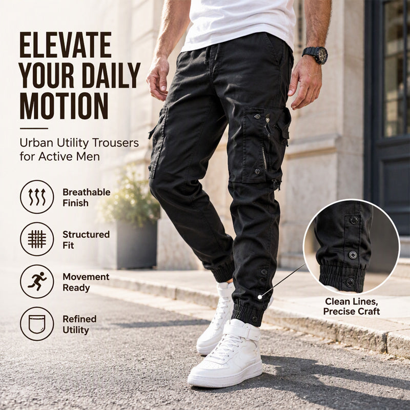 👖 Streamlined Fit, Toasty Warmth | Men's Casual Warm Slim Fit Cargo Pants