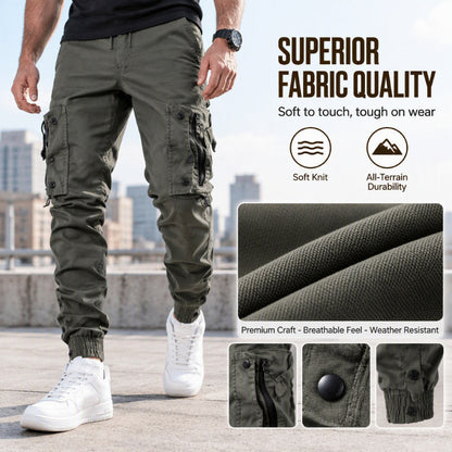 👖 Streamlined Fit, Toasty Warmth | Men's Casual Warm Slim Fit Cargo Pants