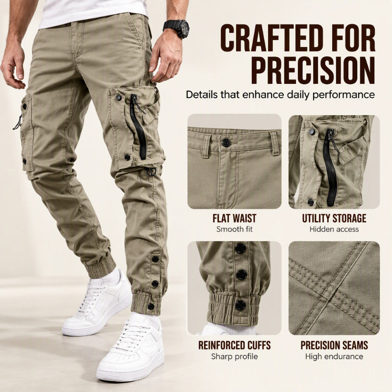 👖 Streamlined Fit, Toasty Warmth | Men's Casual Warm Slim Fit Cargo Pants