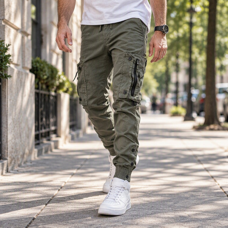 👖 Streamlined Fit, Toasty Warmth | Men's Casual Warm Slim Fit Cargo Pants