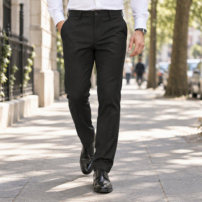👖 Tailored Streamlined Look, Comfortable Mid-Rise Fit | Men's Slim-Fit Mid-Rise Suit Pants