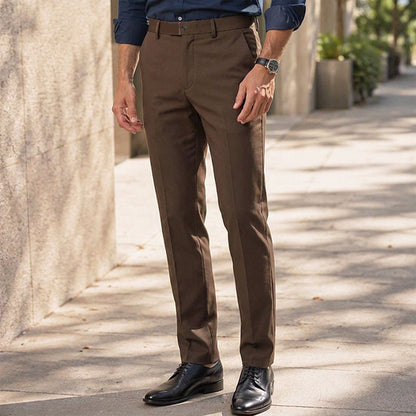 👖 Tailored Streamlined Look, Comfortable Mid-Rise Fit | Men's Slim-Fit Mid-Rise Suit Pants