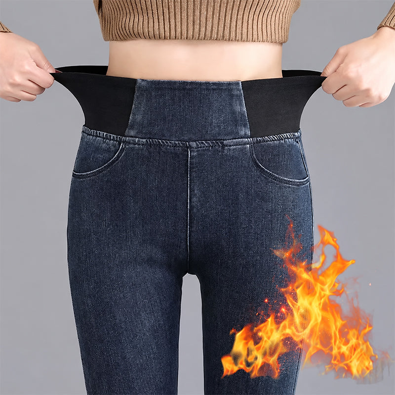 Women's Elastic High-Waisted Skinny Jeans