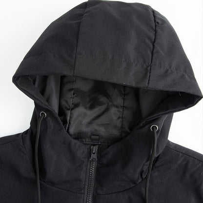 🧥 Balanced Coverage, Wind-Ready Comfort | Men's Mid-Length Hooded Windbreaker Trench