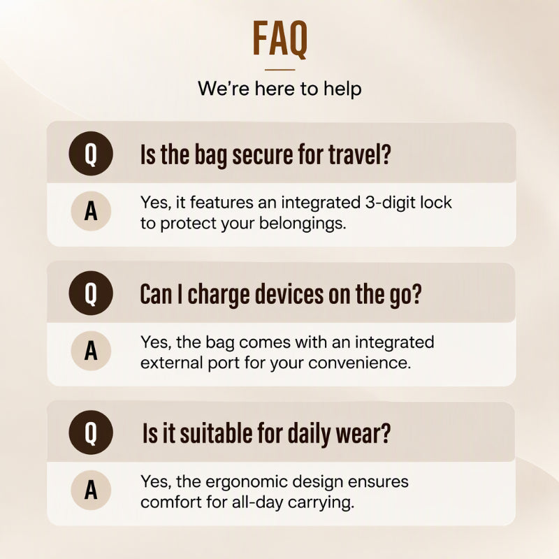 Anti-Theft Sling Bag with USB Charging Port for Men