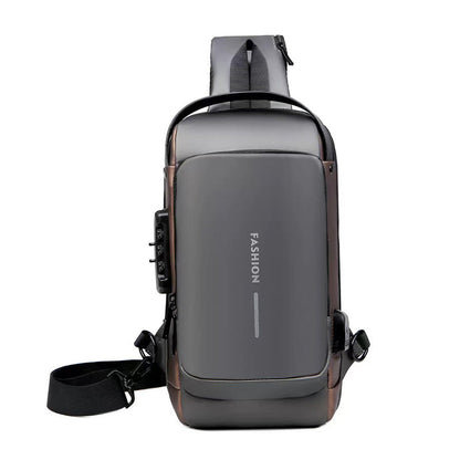 Anti-Theft Sling Bag with USB Charging Port for Men