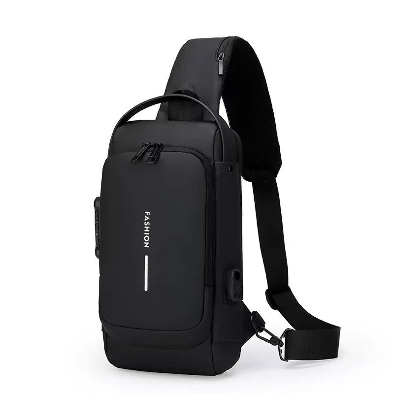 Anti-Theft Sling Bag with USB Charging Port for Men