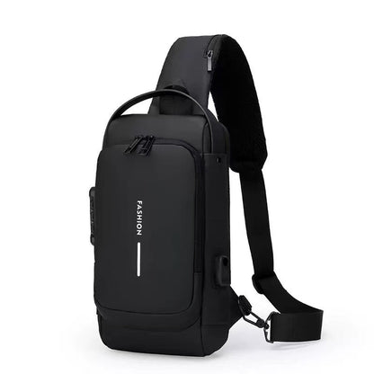 Anti-Theft Sling Bag with USB Charging Port for Men