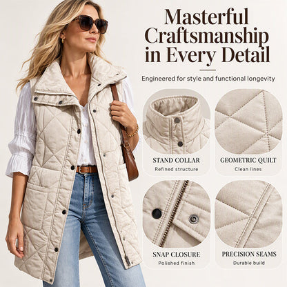 Women's Mid-Length Quilted Thermal Vest