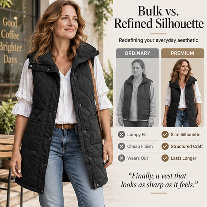 Women's Mid-Length Quilted Thermal Vest