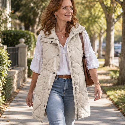 Women's Mid-Length Quilted Thermal Vest