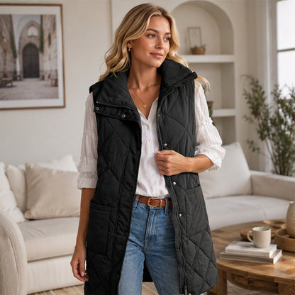 Women's Mid-Length Quilted Thermal Vest