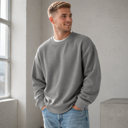 Men's Waffle Knit Crewneck Sweatshirt