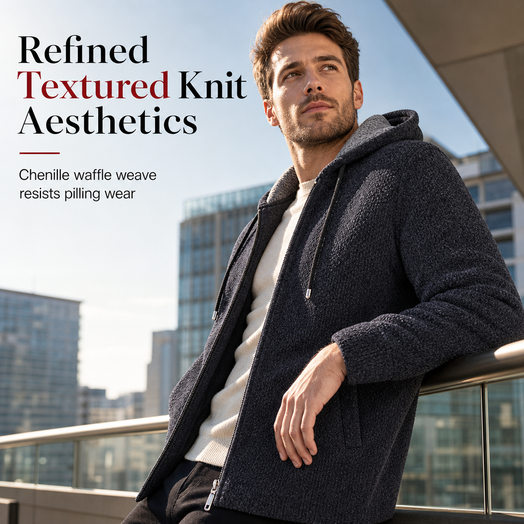 Men's Mid-Length Thickened Hooded Cardigan🔥𝙁𝙧𝙚𝙚 𝙎𝙝𝙞𝙥𝙥𝙞𝙣𝙜