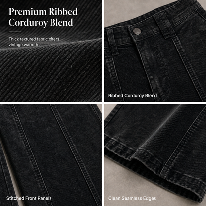 Women's Casual High-Waisted Wide Leg Corduroy Pants