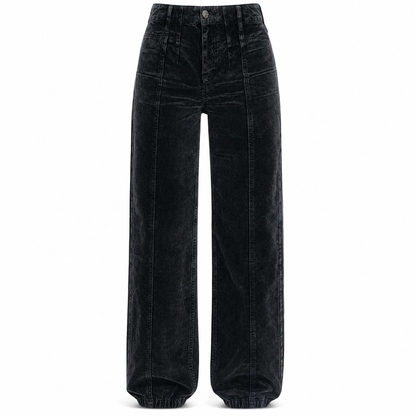 Women's Casual High-Waisted Wide Leg Corduroy Pants