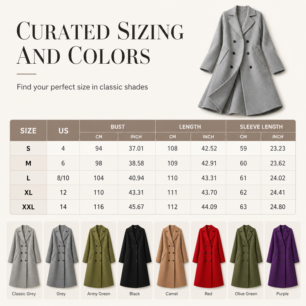 ✨ Elegant Commuter Coat: Women's Textured Double-Breasted Longline Coat ☕