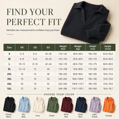 Women's Loose Fit Collared Knit Sweater Casual Slouchy Solid Color Long Sleeve Knitwear