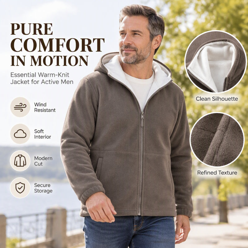 🔥Men's Casual Winter Thermal Hooded Jacket