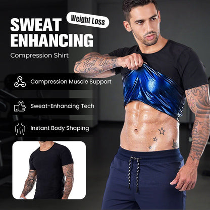 Men's Sweat Enhancing Compression Shirt for Weight Loss