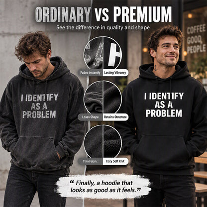 😄 Playful Graphic, Easy Everyday Comfort | Men's Humorous Graphic Hooded Sweatshirt