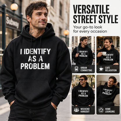 😄 Playful Graphic, Easy Everyday Comfort | Men's Humorous Graphic Hooded Sweatshirt