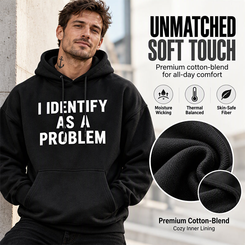 😄 Playful Graphic, Easy Everyday Comfort | Men's Humorous Graphic Hooded Sweatshirt