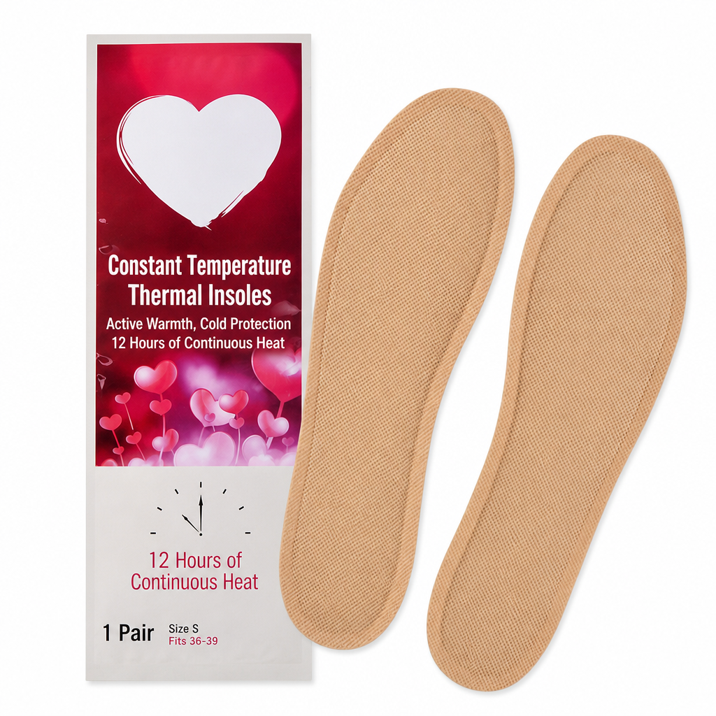 🔥 Steady Warmth, All-Day Foot Comfort | Disposable Heating Insoles Constant Temperature Foot Warmers for Men Women and Kids