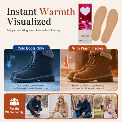 🔥 Steady Warmth, All-Day Foot Comfort | Disposable Heating Insoles Constant Temperature Foot Warmers for Men Women and Kids