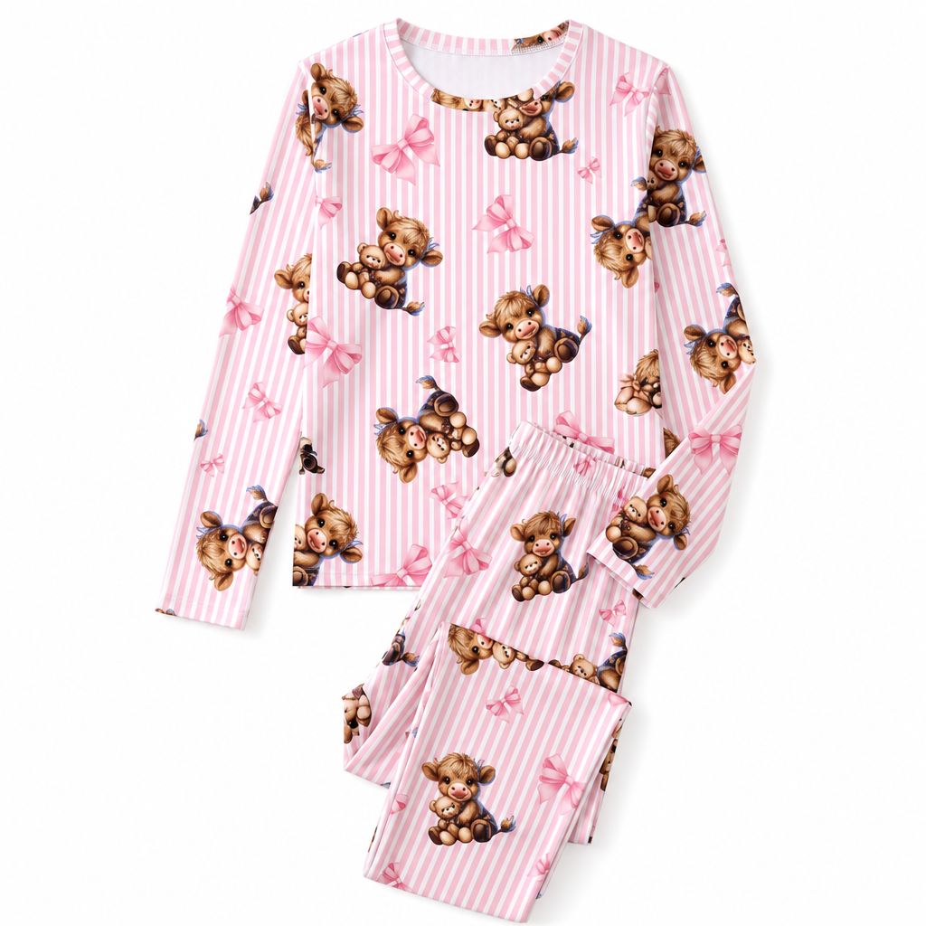 ☁️ Cloud-Soft Touch, Easy Lounging Comfort | Women's Soft Milk Silk Pajama Set Long Sleeve Top and Long Pants Casual Loungewear