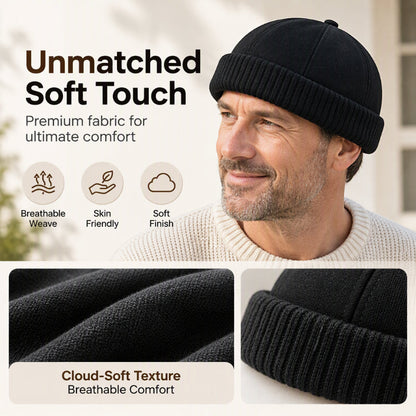 🧶 Cozy Head Coverage, Toasty Warmth | Unisex Warm Knit Brimless Docker Cap